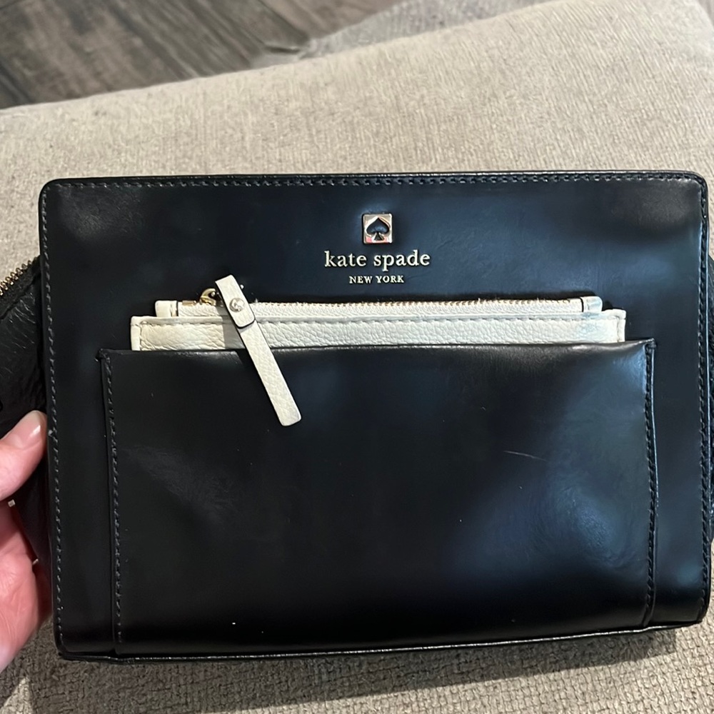 Kate Spade black with cream purse (no handle)